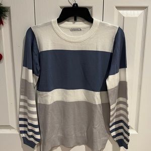 Staccato lightweight colorblock sweater. NWOT